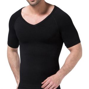 Men Slim Compression Underwear Bodybuilding V-Neck UnderShirt Shapewear