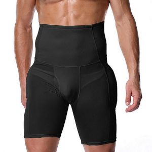 Men Butt Lifting Shapewear High Waist Tummy Control Slimming Boxer Short Detachable Padded Underwear