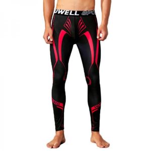 Mens Shapewear Printing Quick Dry Slim Sports Bodybuilding Long Johns