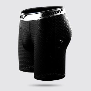 Sports Ice Silk Moisture Wicking Free Underwear Compression Mesh Breathable Boxers Briefs for Men