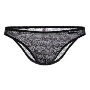 Sexy Lace Transparent Low Waist Briefs for Men