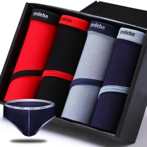 4 Pieces Soft Comfy Modal U Convex Briefs for Men