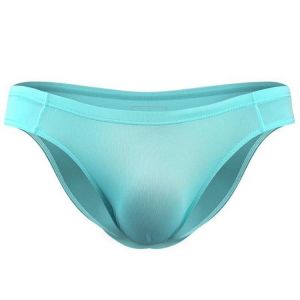 Thin Transparents Seamless Ice Silk Underwear 3D Pouch Briefs for Men