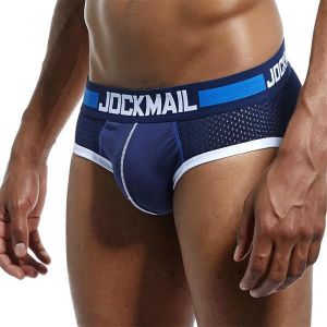 JOCKMAIL Sexy Soft Comfy Mesh Breathable Wide Waistband Briefs for Men