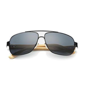 UV400 Bamboo Legs Men Women Sunglasses Metal Frames Outdoor Colorful Glasses Goggle