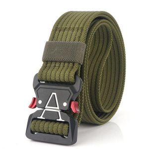 125cm 3.8cm Nylon Waist Leisure Belts Zinc Alloy Tactical Belt Quick Release Inserting Buckle