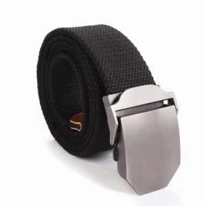 Mens Canvas Military Style Belt Outdoor Leisure Adjustable Slider Buckle Weave Web Waistband