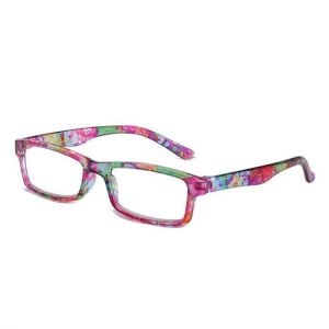Men Women Cheap Resin Floral Presbyopic Glasses Comfortable HD Reading Glasses