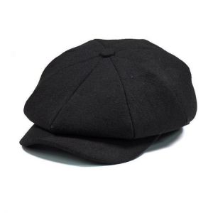 Men Vintage Wool Gird Painter Beret Hat Winter Warm Gentleman Octagonal Newsboy Cap