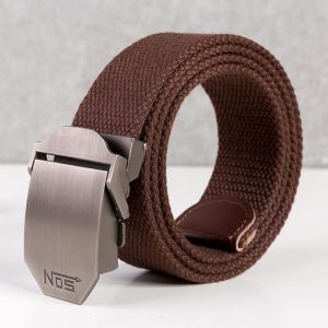 Automatic Buckle Belt Men's Alloy Buckle Belt Casual Knit Pants Belt