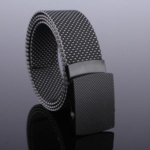 120CM Mens Casual Nylon Dots Smooth Buckle Waist Belt Outdoor Durable Military Tactical Belt