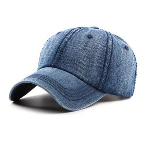 Mens Washed Cotton Cowboy Baseball Cap Casual Sunscreen Hat Adjustable