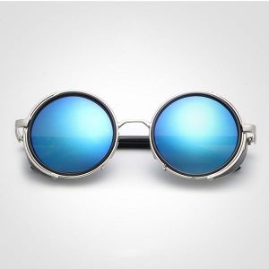 Men Women Vintage Steam Punk Round Uv Protection Sun Glassess Summer Sunscreen Eyeglasseess