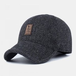 Men Winter Woolen Warm Cap Earmuffs Baseball Cap Hidden