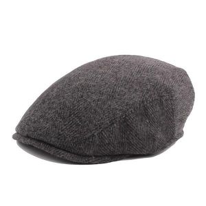 Mens Vintage Cotton Beret Cap Casual Autumn Outdoor Warm Golf Forward Hats
