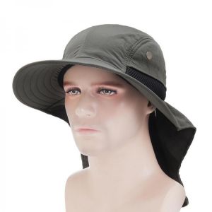 Men Women Summer Wide Brim Bucket Hat UV Protection Camping Fishing Cap