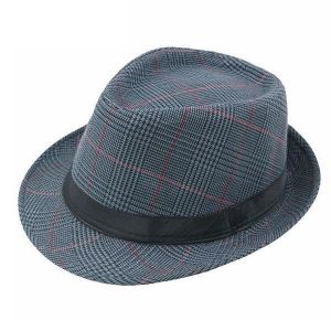 Mens British Style Classic Gentleman Panama Fedora Hat Casual Wide Brim Sun Jazz Hat