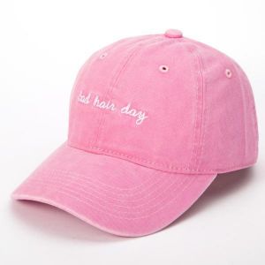 Mens Women Washed Cotton Baseball Cap Letter Embroidery Casual Snapback Hat Adjustable