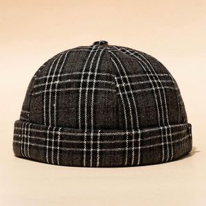 Unisex Dome Retro Long Strapless Brimless Hat Hip Hop Sailor Cap Street Trends Melon Cap Brimless Hats
