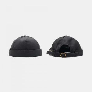 Unisex Personality Yara Brimless Hats Solid Color Landlord Hat Melon Hat Hip Hop Hat