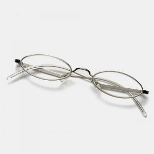 2 Color Flat Oval Thin Frame Arc Frame Reading Glasses