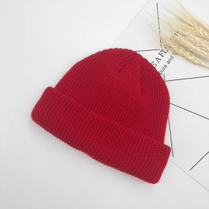 Unisex Solid Color Knitted Wool Hat Skull Cap Beanie hats