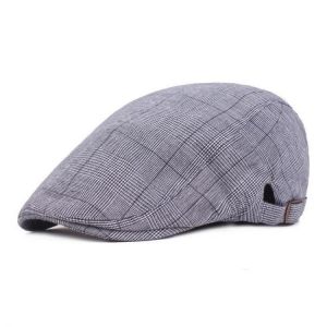 Men Women Cotton Retro Beret Caps Sunshade Casual Outdoors Peaked Forward Cap