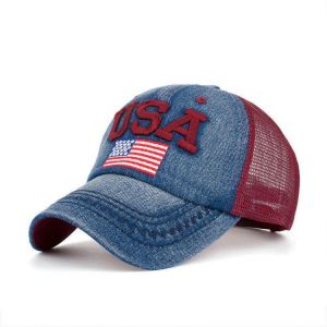 shopping אקססורייז Unisex Vintage Patriotic Baseball Cap Stylish Distressed American Flag Hat