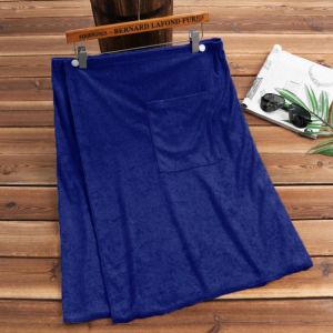 Mens Bathtub Skirt Soft Comfortable Absorbent Beach Towel Sleepwear