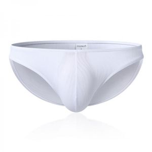 3D Pouch Translucent Underwear Solid Color Low Waist Ice Silk Briefs