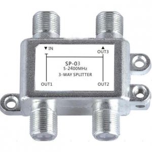 Jasen SP03C Satellite 3 Way HD Digital Coax Cable Splitter Bi-Directional MoCA Connector for SATV/CATV