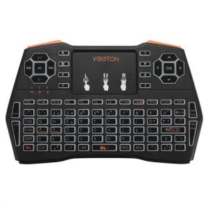 VIBOTON I8 Plus White Backlit Spanish Version 2.4G Wireless Mini Keyboard Touchpad AirMouse