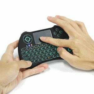 H9 Wireless Colorful Backlit Ajustable Brightness 2.4GHz Touchpad Air Mouse Mini Keyboard