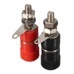 shopping נגנים 4Pcs Speaker Terminal Binding Post Banana Plug Socket Connector