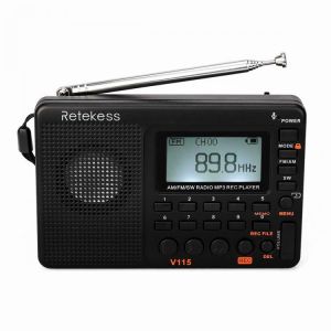 shopping נגנים Retekess F9204D TIVDIO FM Radio V-115 FM/AM/SW Radio Bass Sound MP3 Player REC Voice Recorder with Sleep Timer