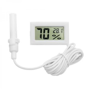 Mini LCD Digital Thermometer Hygrometer Fridge Freezer Temperature Humidity Meter White Egg Incubator