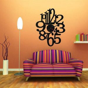 DIY Modern Digit Number Wall Clock Sticker Home Office