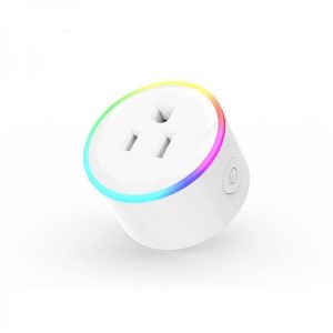 XS-SSA06 AC100-240V 10A US Plug WIFI Control Socket Wireless Timer Switch Outlet With RGB LED Light Voice Control Works With Alexa