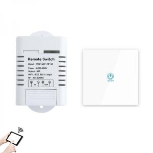 KTNNKG AC85-260V 30A 3000W High Power WIFI Relay Switch 433MHz Receiver Smart Home Gadgets Wireless Remote Control Switch APP Cont