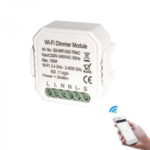 QS-WIFI-D02-TRIAC DIY Smart WiFi Light LED Dimmer Switch Smart Life/Tuya APP Remote Control 1/2 Way Switch Works With Alexa Echo G
