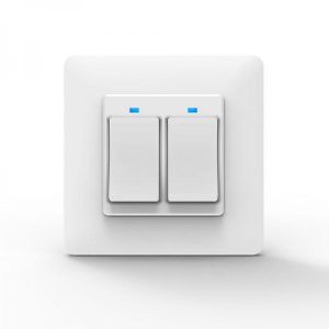 MoesHouse WS-EUY2-W EU Standard 2 Gang Smart Push Button Switch Smart Life Tuya Wireless Remote Control Work with Alexa Google Hom