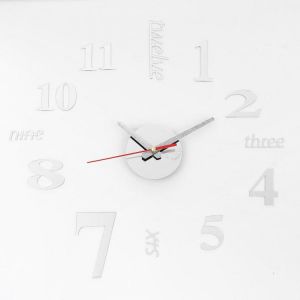 40cm Modern 3D Frameless Wall Clock Style Watches Hours DIY Room Home Decorations Model