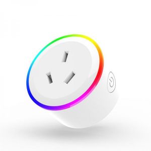 XS-A17 AC100-240V 10A AU Plug WIFI Control Socket Wireless Timer Switch Outlet With RGB LED Light Voice Control Works With Alexa G