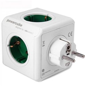Allocacoc Green Charging Dock Original PowerCube Socket EU Plug 5 Outlets Adapter 16A 250V 3680W Power Cube