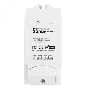 SONOFF&reg; TH10 TH16 Smart WIFI Switch Monitoring Temperature Humidity Wifi Smart Switch Home Automation Kit Works With Alexa