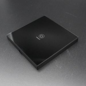 KTNNKG 1 Channel 433MHz 86 Wall Touch Remote Control Switch Wireless RF Transmitter Tempered Glass Panel
