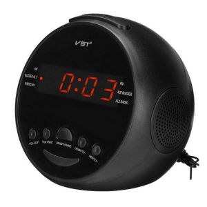 Multifunctional LED Digital Display Alarm Clock DC 5V AM/FM Dual Channel 0.6" LED Clock Radio Alarm Clock Desktop Table C