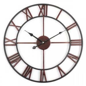 45cm Large Wall Clock Big Roman Numerals Giant Open Face Metal For Home Outdoor Garden