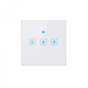 EWelink AC90-250V 2A/400W EU Standard 1/2/3 Gang WIFI Touch Wall Switch Luxury Glass Panel Touch LED Wi-Fi Wireless Remote Control