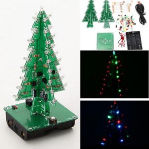 shopping אלקטרוניקה וערכות עשה זאת בעצמך Geekcreit&reg; DIY Christmas Tree LED Flash Kit 3D Electronic Learning Kit